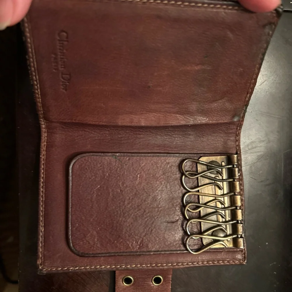 Vintage Dior Black and Brown woman key Wallet